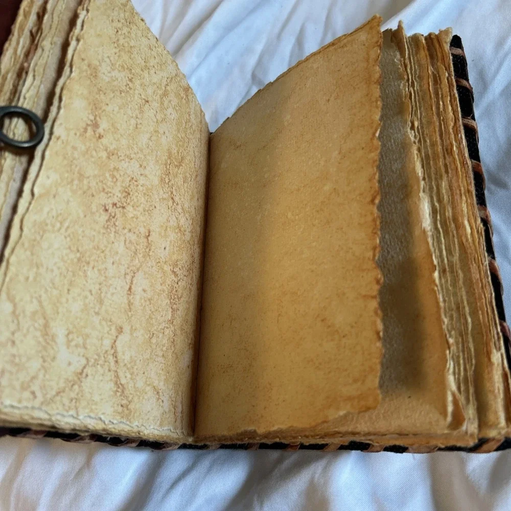 Hocus Pocus Leather Journal Spell Book 5x7 Lock Clasp